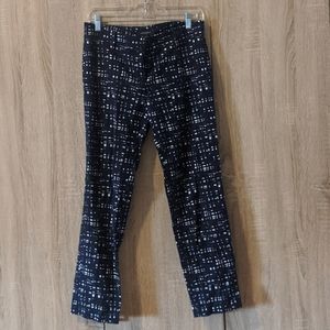 Ann Taylor Blue Plaid Capri Sz 2